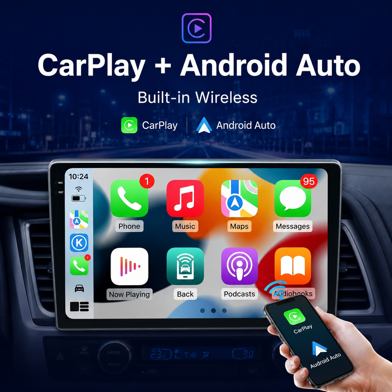 [READY STOCK]⚡7870S Android Player 6-Way 360 2K⚡7870 Android Player 2K 8 Core 2.7GHz CPU Blind Spot DTS RDS Carplay/Android Auto Day2.my
