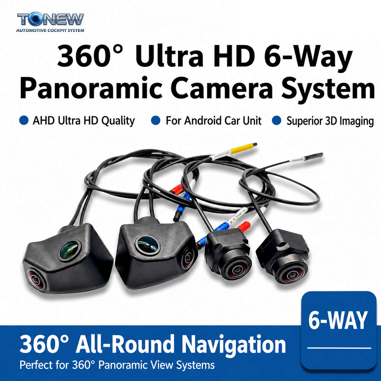 1080P 360 6-Way 360 Panoramic Camera System Android Player IMX225 IMX307 Blind Spot Monitoring Day2.my