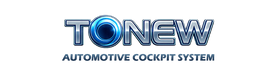 TONEW logo with blue metallic letters and text 'Automotive Cockpit System' below