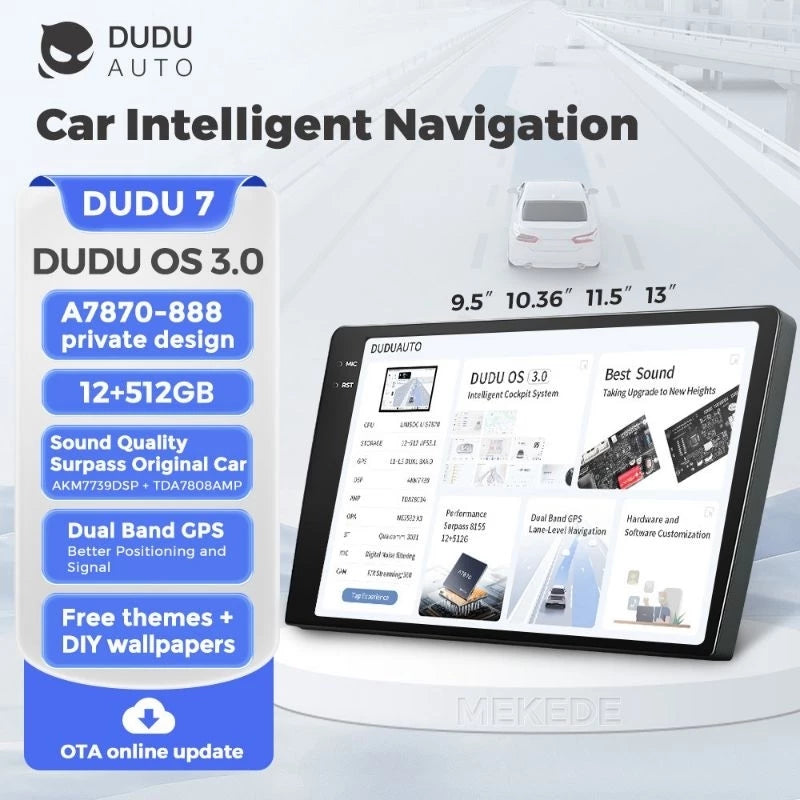 [PRE ORDER]⚡7870 2K Android Player 360⚡MEKEDE DUDU 7 7870 Android 13 2.7GHz 9.5 10.36 11.5 12 13 Inch QLED UFS3.1 DTS Carplay Auto