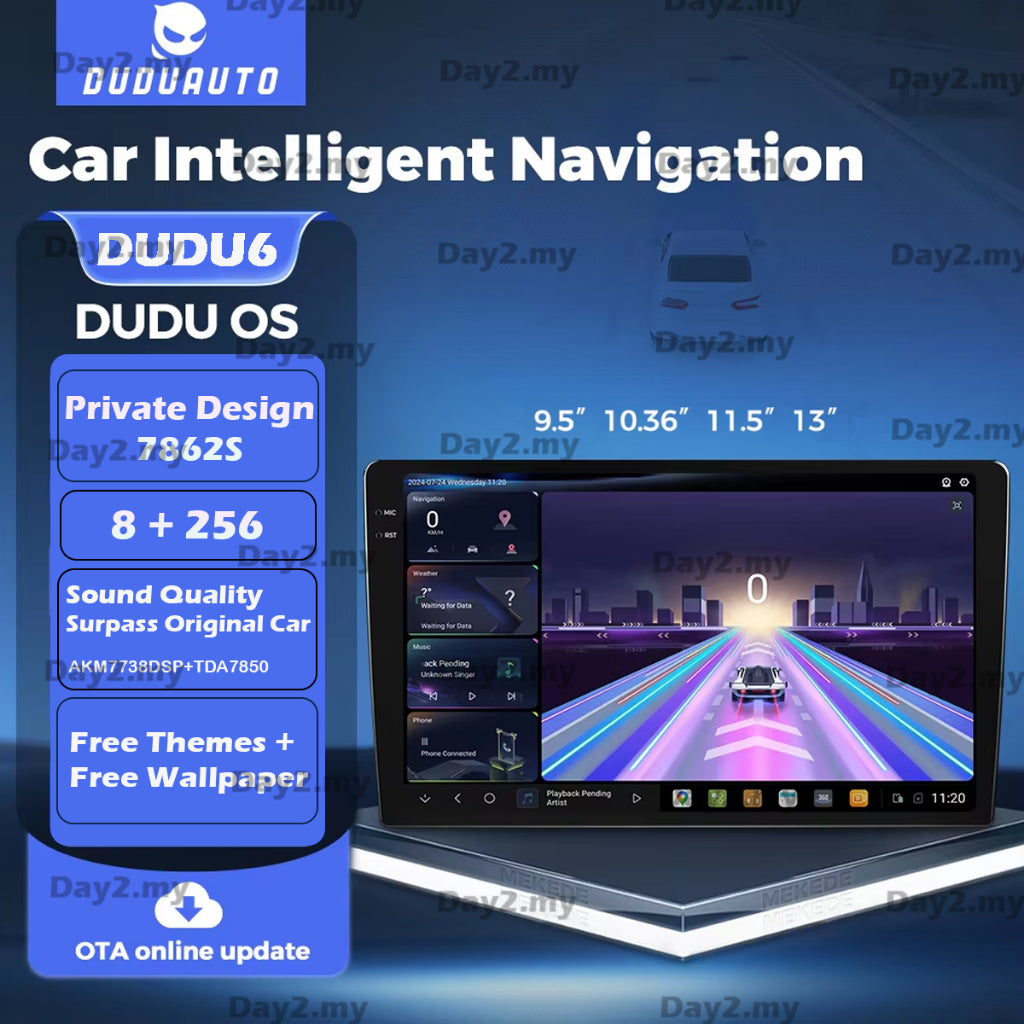 ⚡7862S 2K Android Player 360⚡Duduauto DUDU 6 7862S 9.5 10.36 Inch QLED 8+256 DSP DTS Apple Carplay Android Auto Day2.my