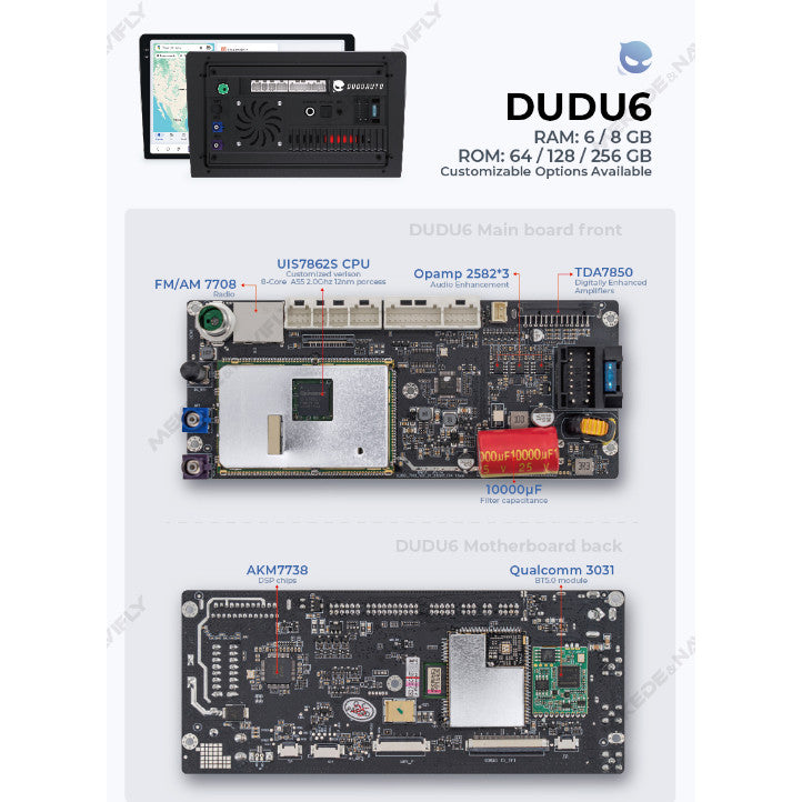 ⚡7862S 2K Android Player 360⚡Duduauto DUDU 6 7862S 9.5 10.36 Inch QLED 8+256 DSP DTS Apple Carplay Android Auto Day2.my