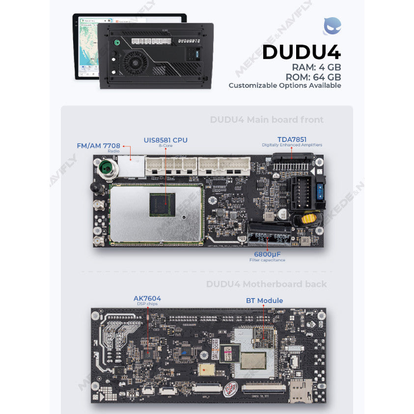 ⚡MEKEDE DUDU 4 Android Player⚡MEKEDE DUDU 4 8581 9.5 10.36 Inch QLED 4+64 DSP Apple Carplay Android Auto Day2.my