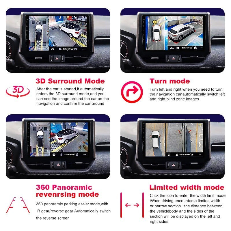 1080P 360 Panoramic Camera Set Night Vision IP68 Waterproof Android Player Day2.my